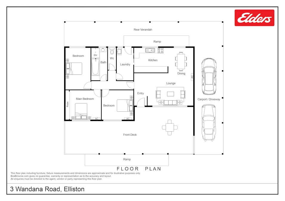 3 Wandana Road, Elliston, SA, 5670 - Floorplan 1
