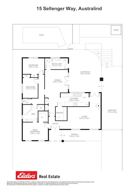 15 Sellenger Way, Australind, WA, 6233 - Floorplan 1