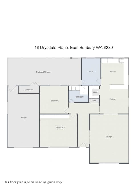 16 Drysdale Place, East Bunbury, WA, 6230 - Floorplan 1