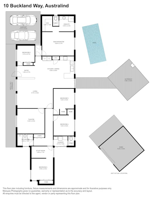 10 Buckland Way, Australind, WA, 6233 - Floorplan 1