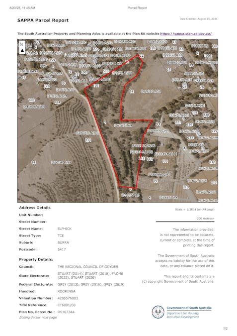 Lot 4 Lower Thames Street, Burra, SA, 5417 - Floorplan 1