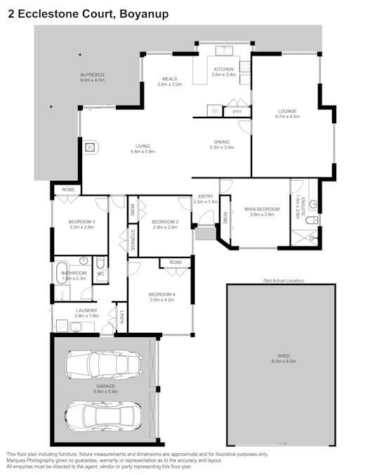 2 Ecclestone Court, Boyanup, WA, 6237 - Floorplan 1