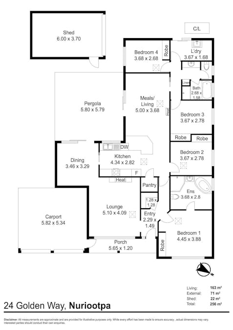 24 Golden Way, Nuriootpa, SA, 5355 - Floorplan 1