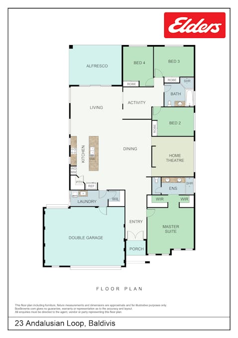 23 Andalusian Loop, Baldivis, WA, 6171 - Floorplan 1