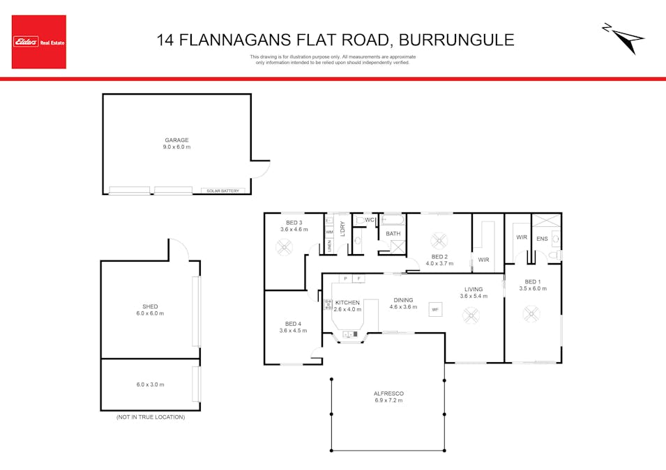 14 Flannagan Flat Rd , Burrungule, SA, 5291 - Floorplan 1
