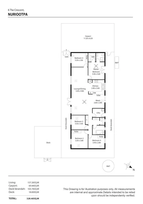 6 The Crescent, Nuriootpa, SA, 5355 - Floorplan 1