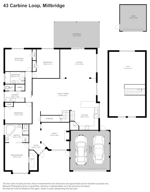 43 Carbine Loop, Millbridge, WA, 6232 - Floorplan 1