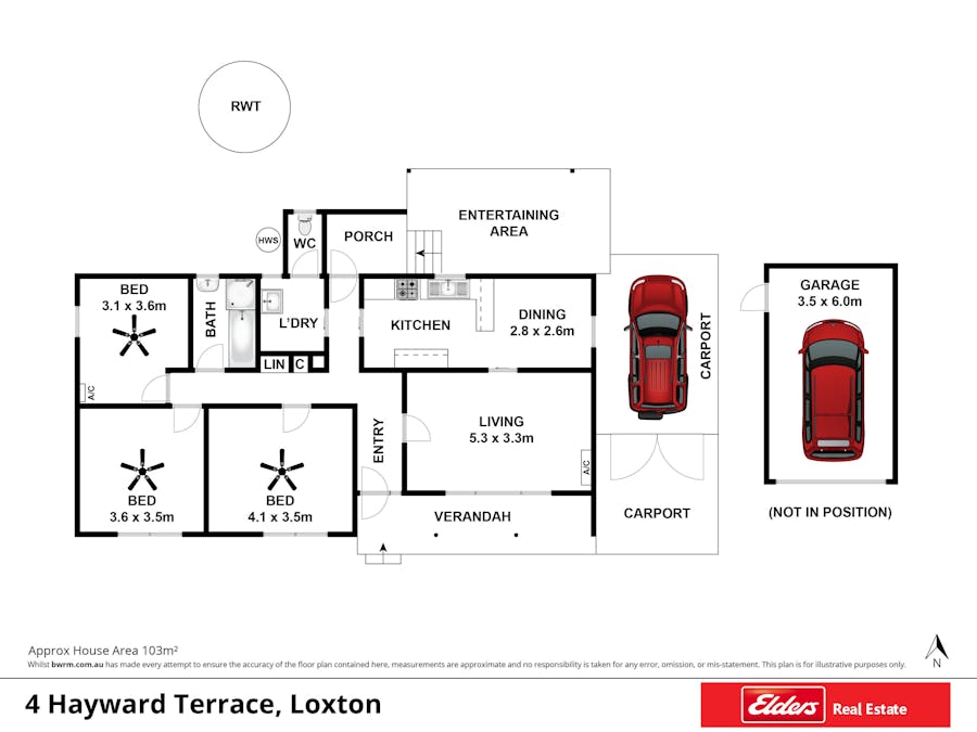 4 Hayward Terrace, Loxton, SA, 5333 - Floorplan 1