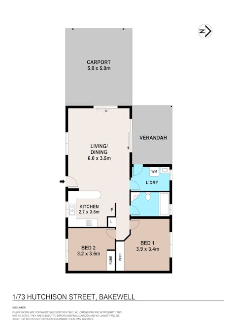 1/73 Hutchison Terrace, Bakewell, NT, 0832 - Floorplan 1