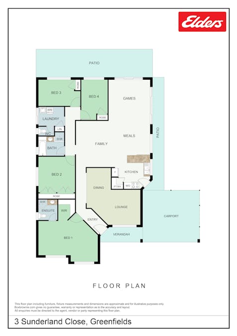 3 Sunderland Close, Greenfields, WA, 6210 - Floorplan 1