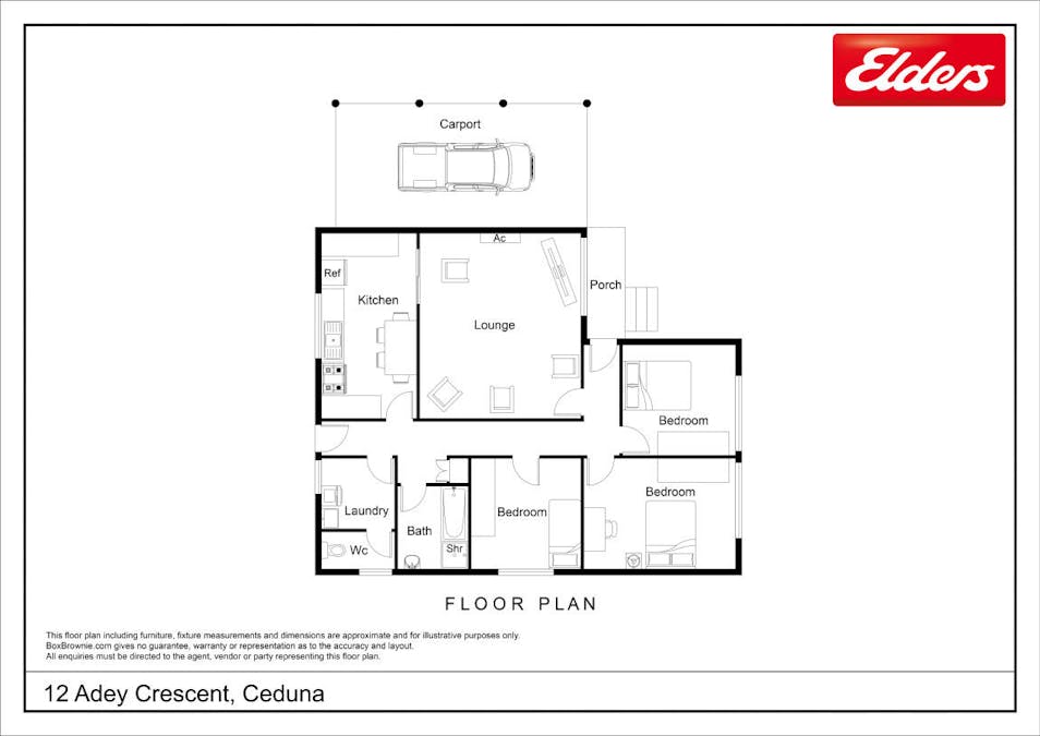 12 Adey Crescent, Ceduna, SA, 5690 - Floorplan 1