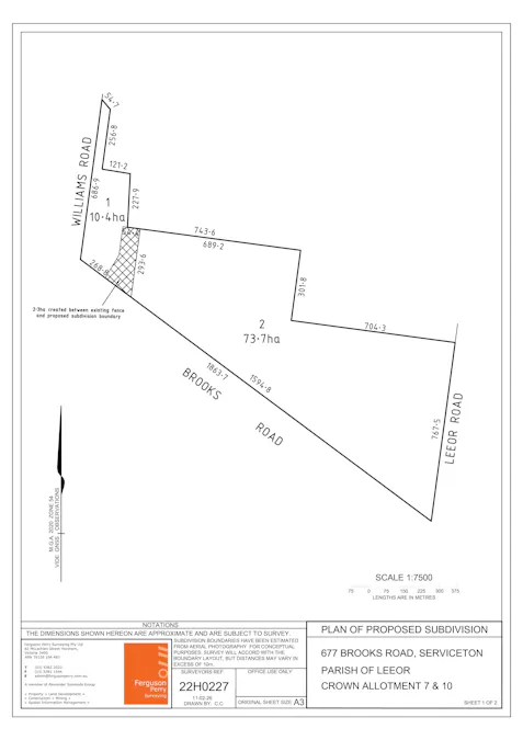 Lot 1 677 Brooks Road, Serviceton, VIC, 3420 - Floorplan 1