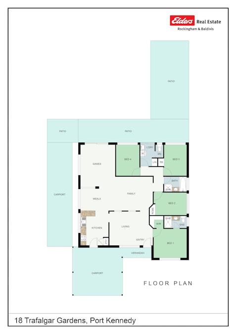 18 Trafalgar Gardens, Port Kennedy, WA, 6172 - Floorplan 1