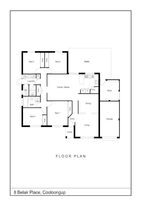 8 Belair Place, Cooloongup, WA, 6168 - Floorplan 1
