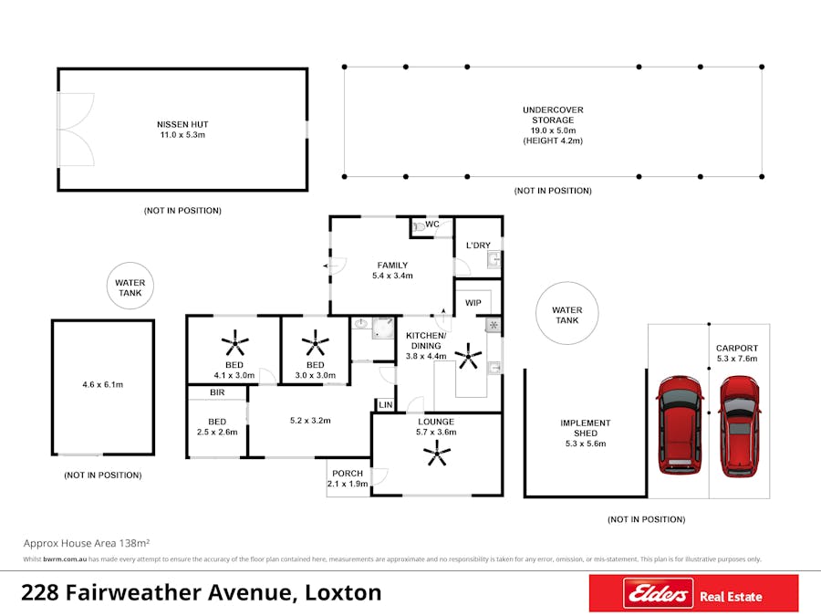 228 Fairweather Avenue, Loxton, SA, 5333 - Floorplan 1