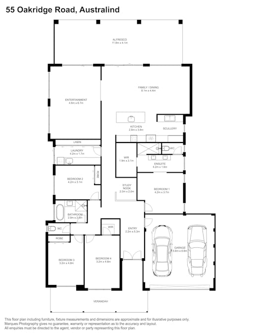 55 Oakridge Road, Australind, WA, 6233 - Floorplan 1