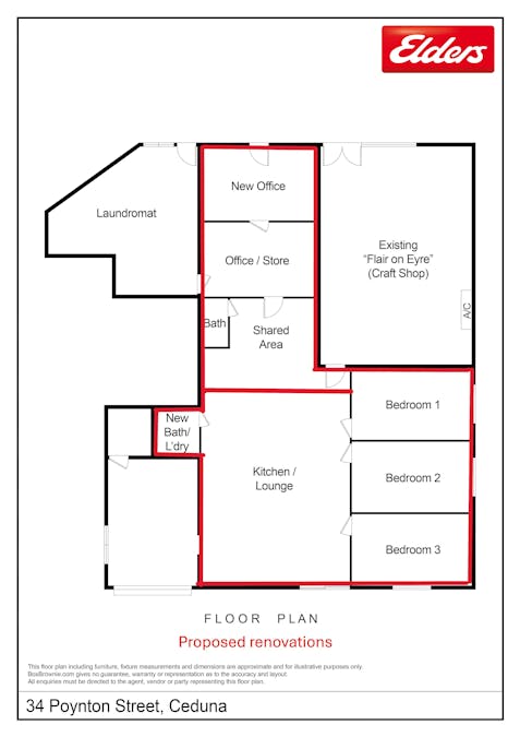 34 Poynton Street, Ceduna, SA, 5690 - Floorplan 1