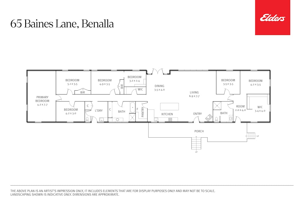 65 Baines Lane, Benalla, VIC, 3672 - Floorplan 1