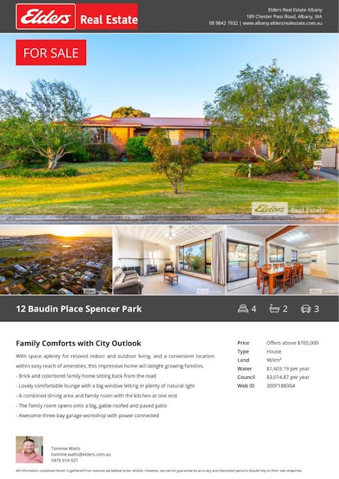 12 Baudin Place, Spencer Park, WA, 6330 - Floorplan 1