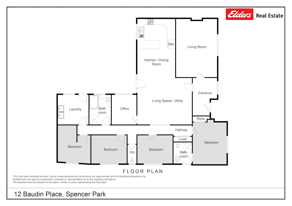 12 Baudin Place, Spencer Park, WA, 6330 - Floorplan 1