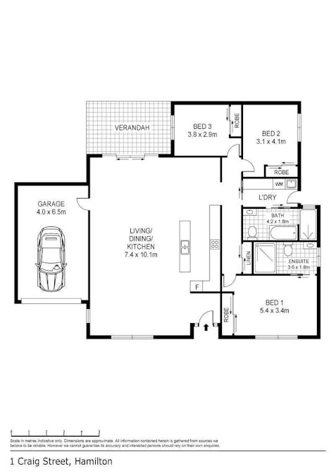 1  Craig Street, Hamilton, VIC, 3300 - Floorplan 1