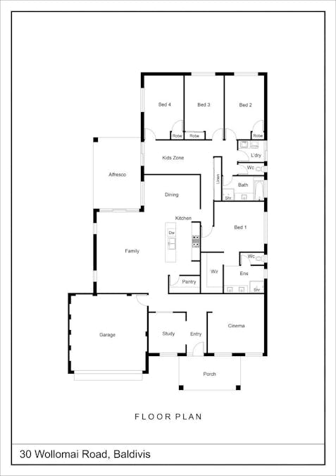 30 Wollomai Road, Baldivis, WA, 6171 - Floorplan 1