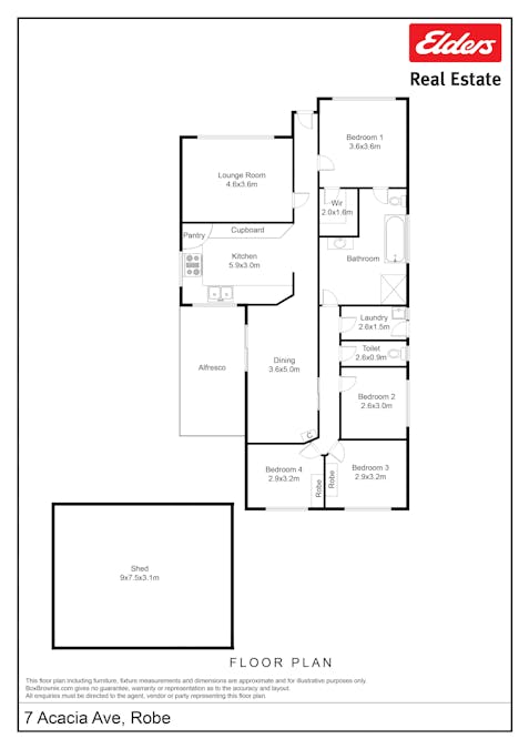 7 Acacia Avenue, Robe, SA, 5276 - Floorplan 1