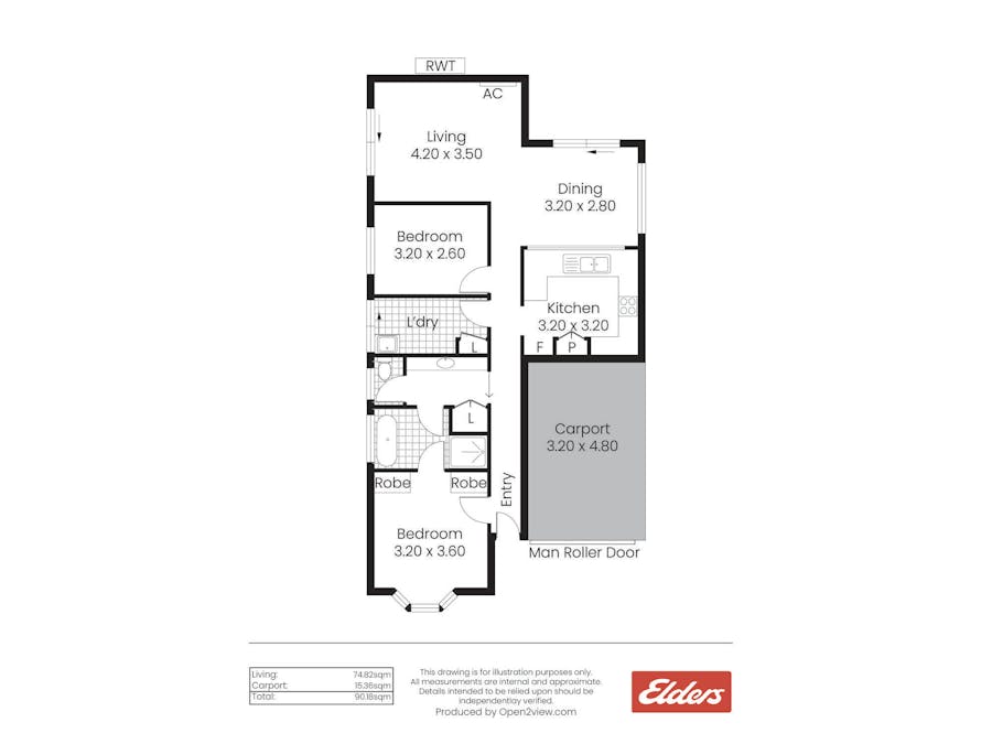 2/1 Boronia Circuit, Balaklava, SA, 5461 - Floorplan 1