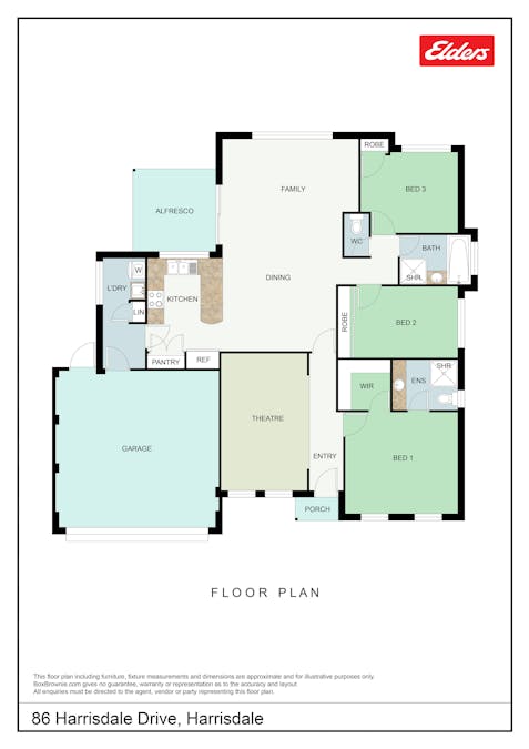 86 Harrisdale Drive, Harrisdale, WA, 6112 - Floorplan 1