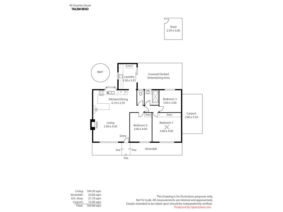 40 Granites Road, Tailem Bend, SA, 5260 - Floorplan 1