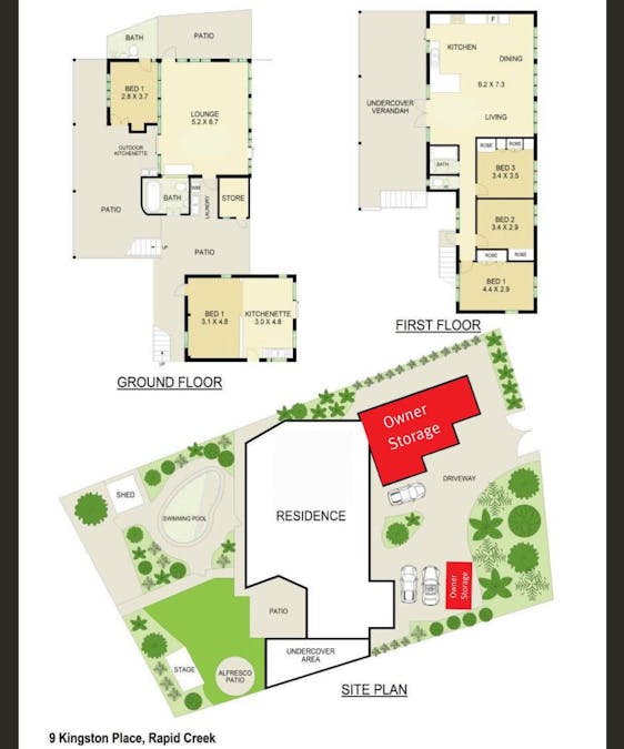 9 Kingston Place, Rapid Creek, NT, 0810 - Floorplan 1