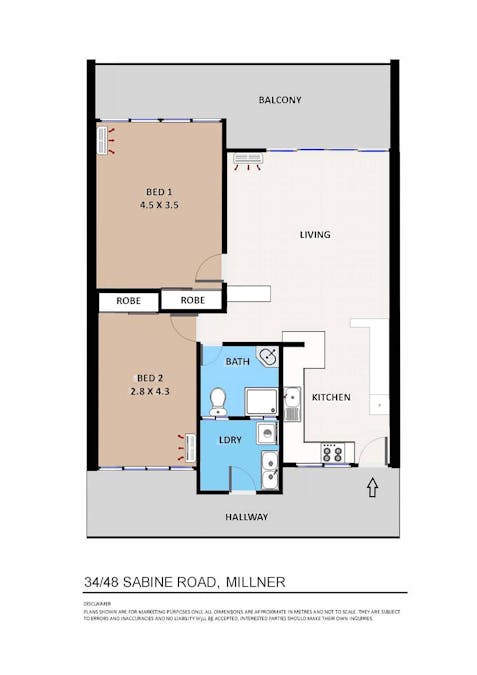 34/48 Sabine Road, Millner, NT, 0810 - Floorplan 1