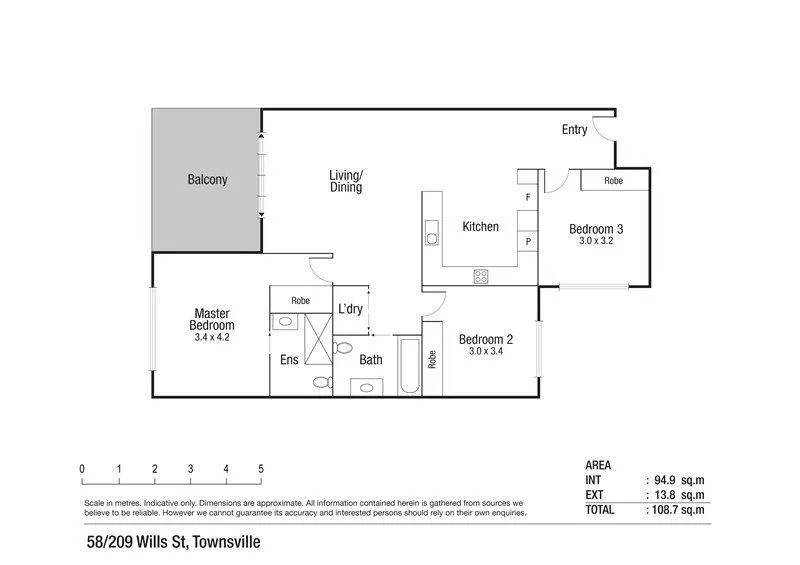 58/209 Wills Street, Townsville City, QLD, 4810 - Floorplan 1