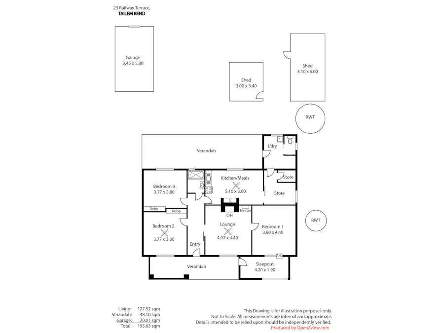 23 Railway Terrace, Tailem Bend, SA, 5260 - Floorplan 1