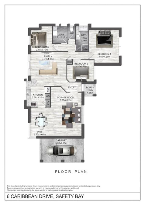 6 Caribbean Drive, Safety Bay, WA, 6169 - Floorplan 1