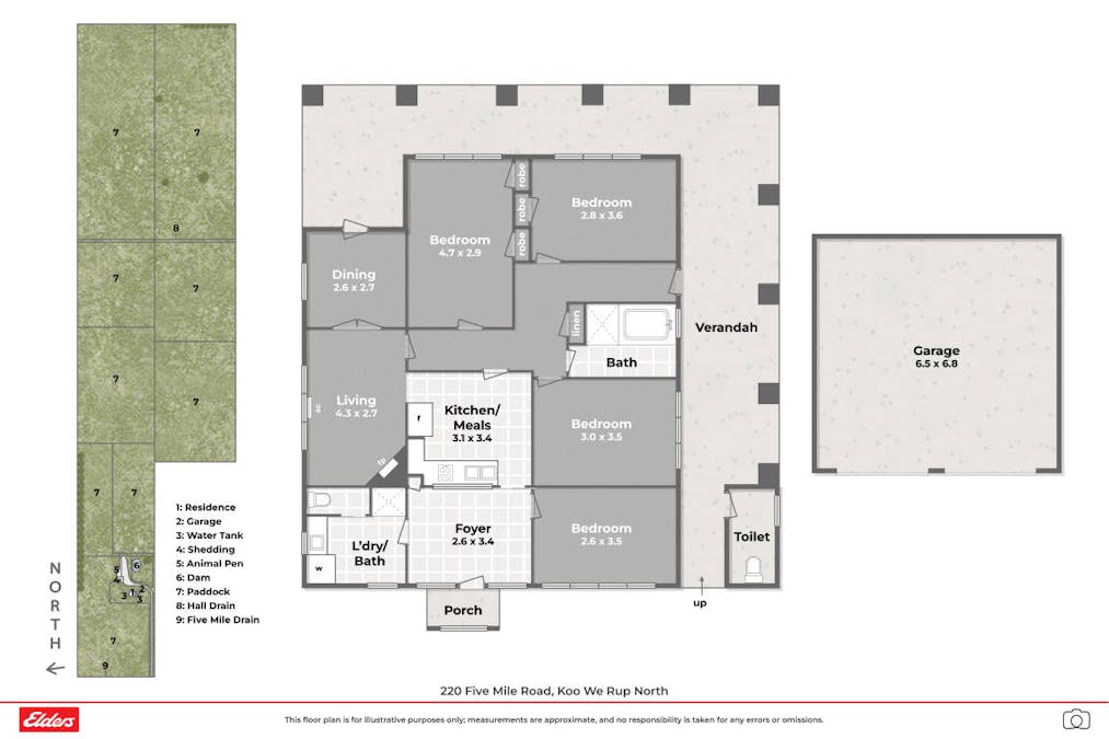 220 Five Mile Road, Koo Wee Rup North, VIC, 3981 - Floorplan 1
