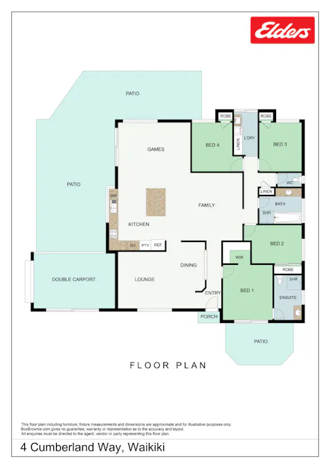 4 Cumberland Way, Waikiki, WA, 6169 - Floorplan 1