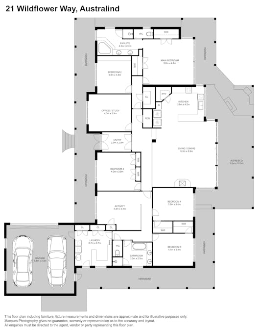 21 Wildflower Way, Leschenault, WA, 6233 - Floorplan 1