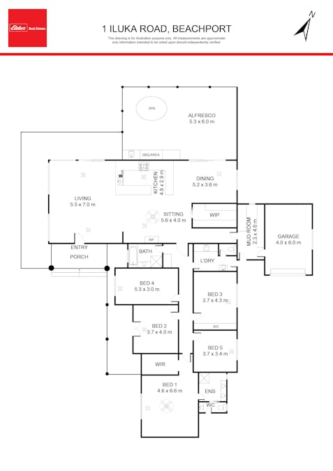 1 Iluka Road, Beachport, SA, 5280 - Floorplan 1