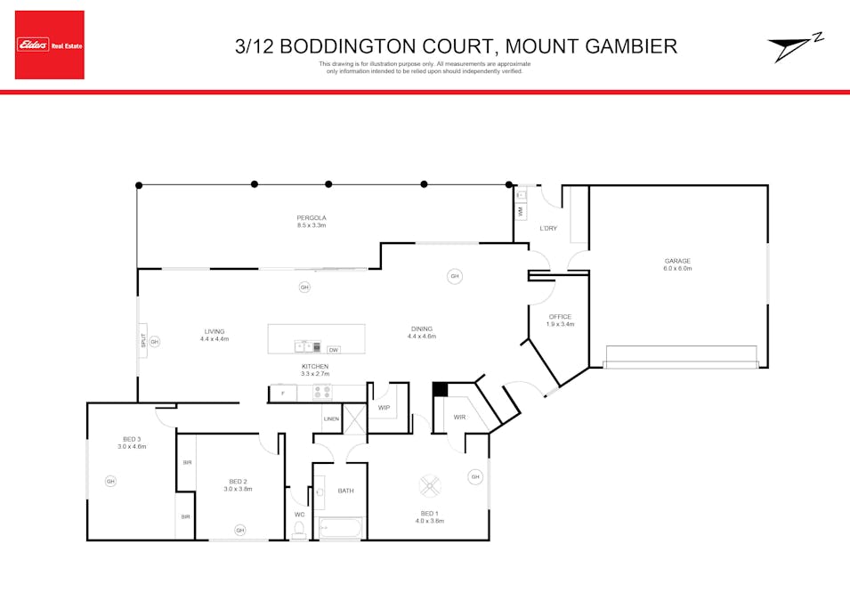 3/12 Boddington Court, Mount Gambier, SA, 5290 - Floorplan 1