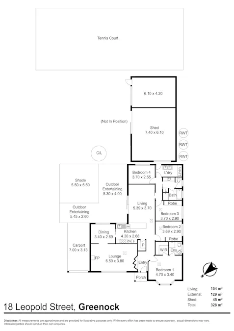 18 Leopold Street, Greenock, SA, 5360 - Floorplan 1