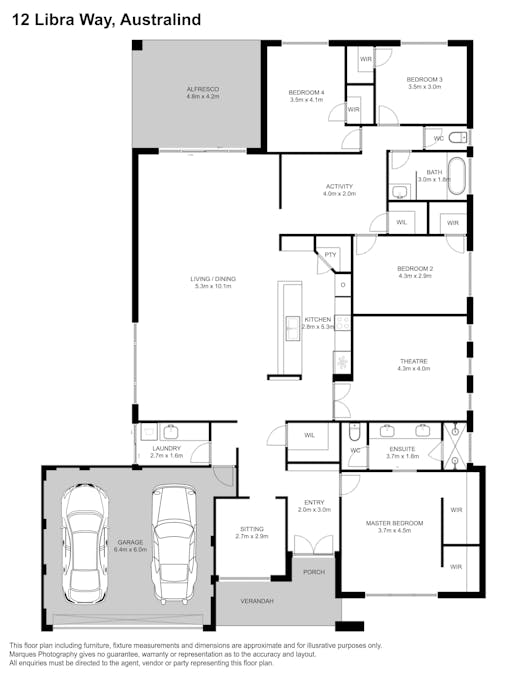 12 Libra Way, Australind, WA, 6233 - Floorplan 1