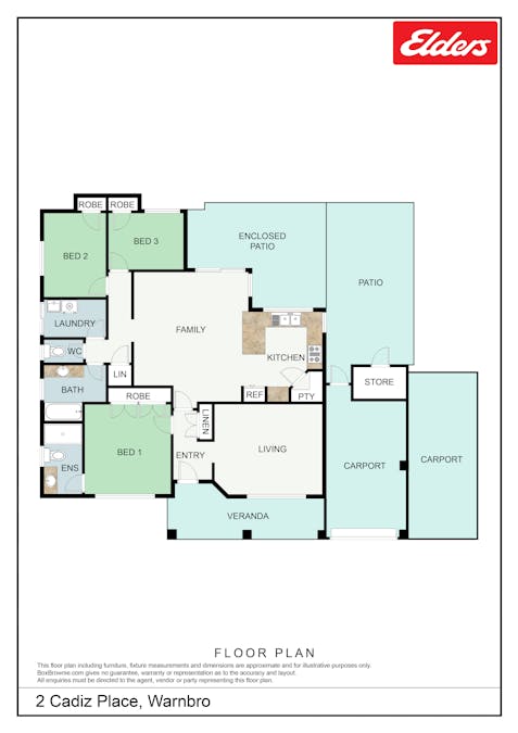 2 Cadiz Place, Warnbro, WA, 6169 - Floorplan 1