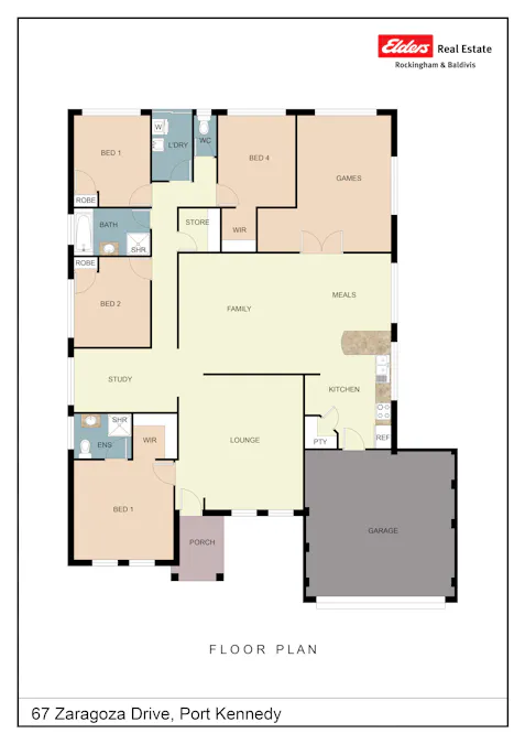 67 Zaragoza Drive, Port Kennedy, WA, 6172 - Floorplan 1