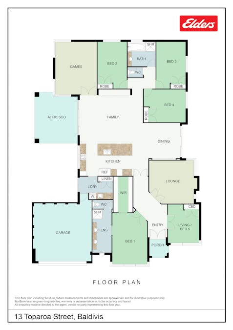 13 Toparoa Street, Baldivis, WA, 6171 - Floorplan 1