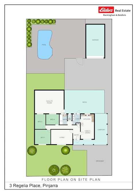 3 Regelia Place, Pinjarra, WA, 6208 - Floorplan 1