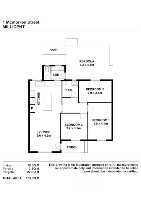 1 McMorron Street, Millicent, SA, 5280 - Floorplan 1
