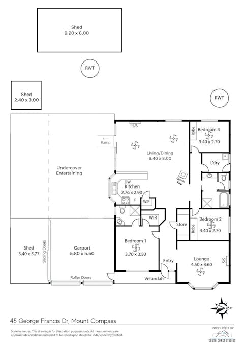 45 George Francis Drive, Mount Compass, SA, 5210 - Floorplan 1