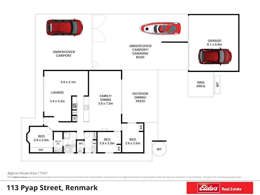 113 Pyap Street, Renmark, SA, 5341 - Floorplan 1