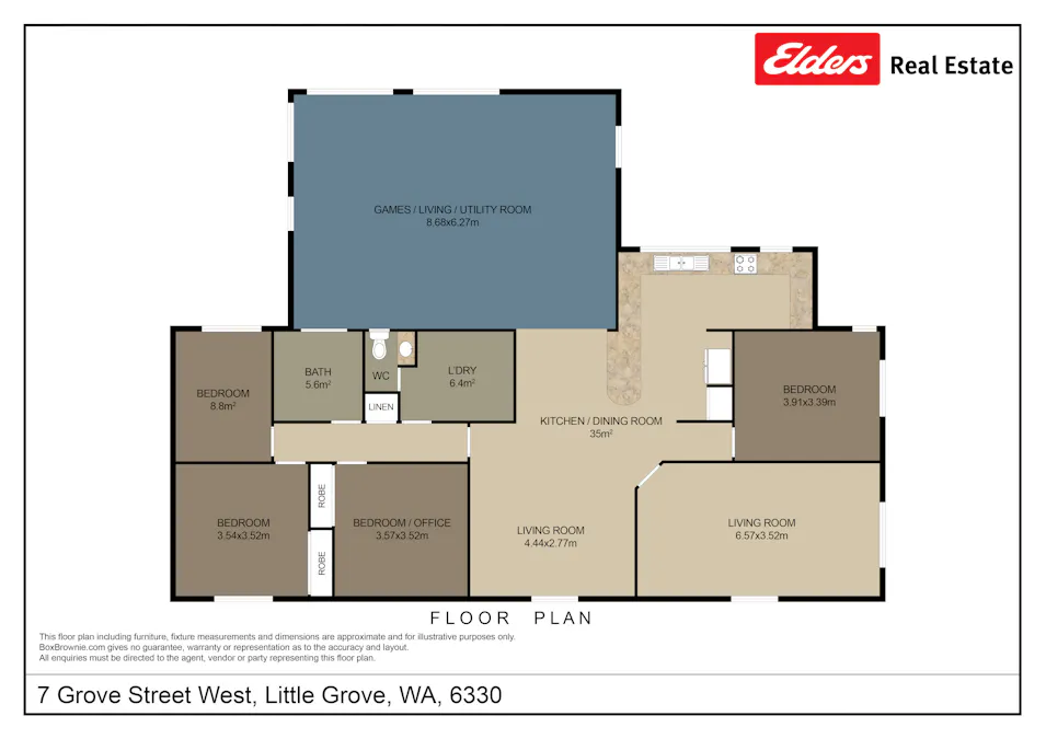 7 Grove Street West , Little Grove, WA, 6330 - Floorplan 1